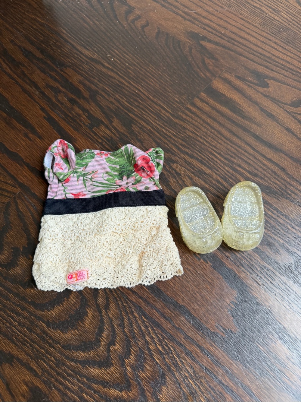 Our Generation 18” doll dress/shirt and glitter shoes outfit